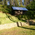 remote cabin and terrace